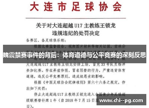 魏震禁赛事件的背后：体育道德与公平竞赛的深刻反思